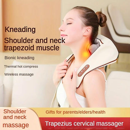 Ultimate Neck & Shoulder Tension Reliever – Wireless 6-Head Trapezius Massager