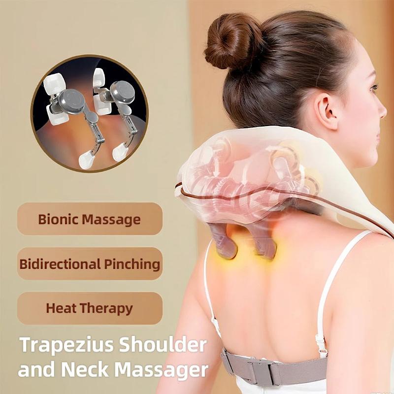 Ultimate Neck & Shoulder Tension Reliever – Wireless 6-Head Trapezius Massager