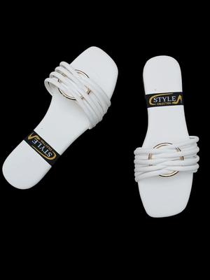 Stylish Women's Casual Flats - 1 Pair of PU Fabric and PVC