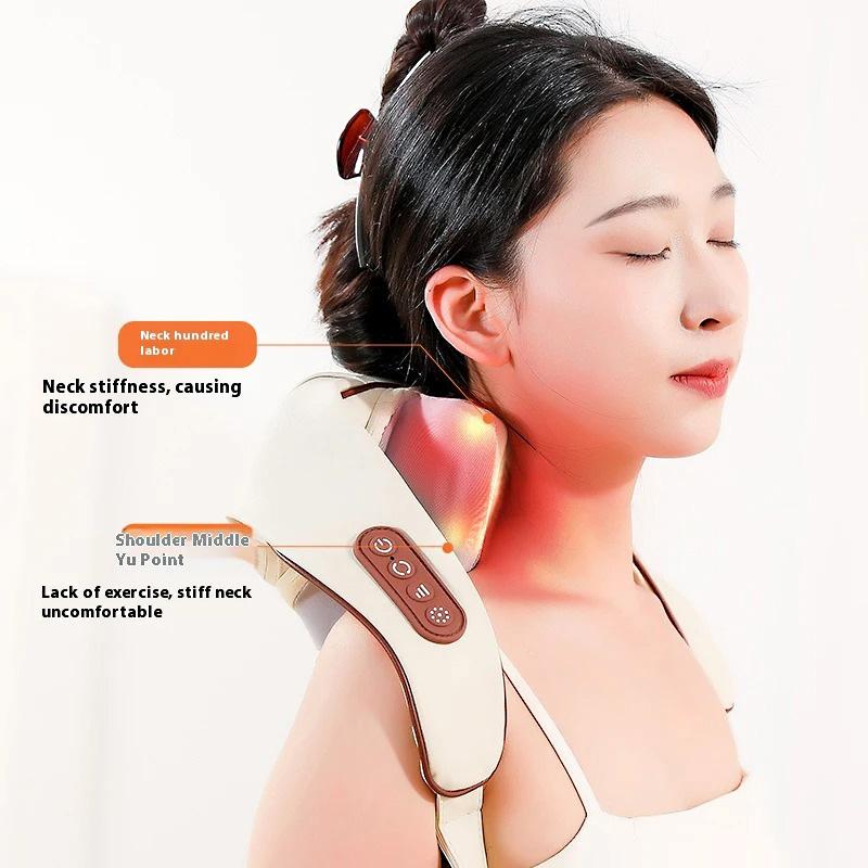 Ultimate Neck & Shoulder Tension Reliever – Wireless 6-Head Trapezius Massager