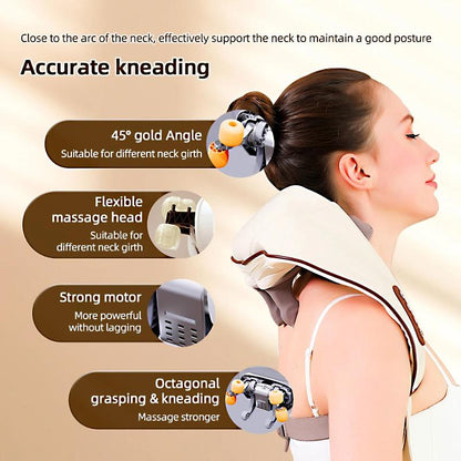Ultimate Neck & Shoulder Tension Reliever – Wireless 6-Head Trapezius Massager