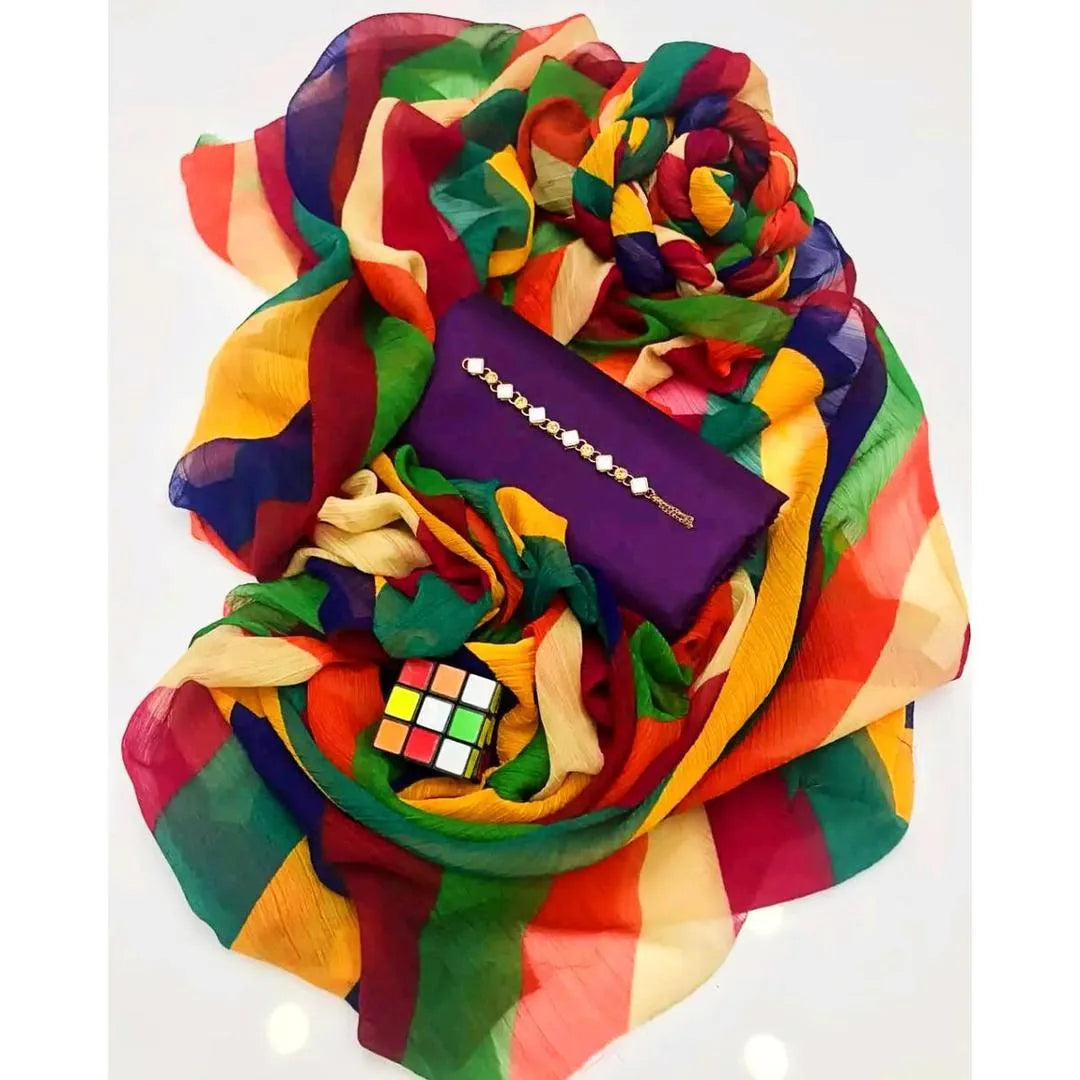 3-Piece Ladies Unstitched Suit